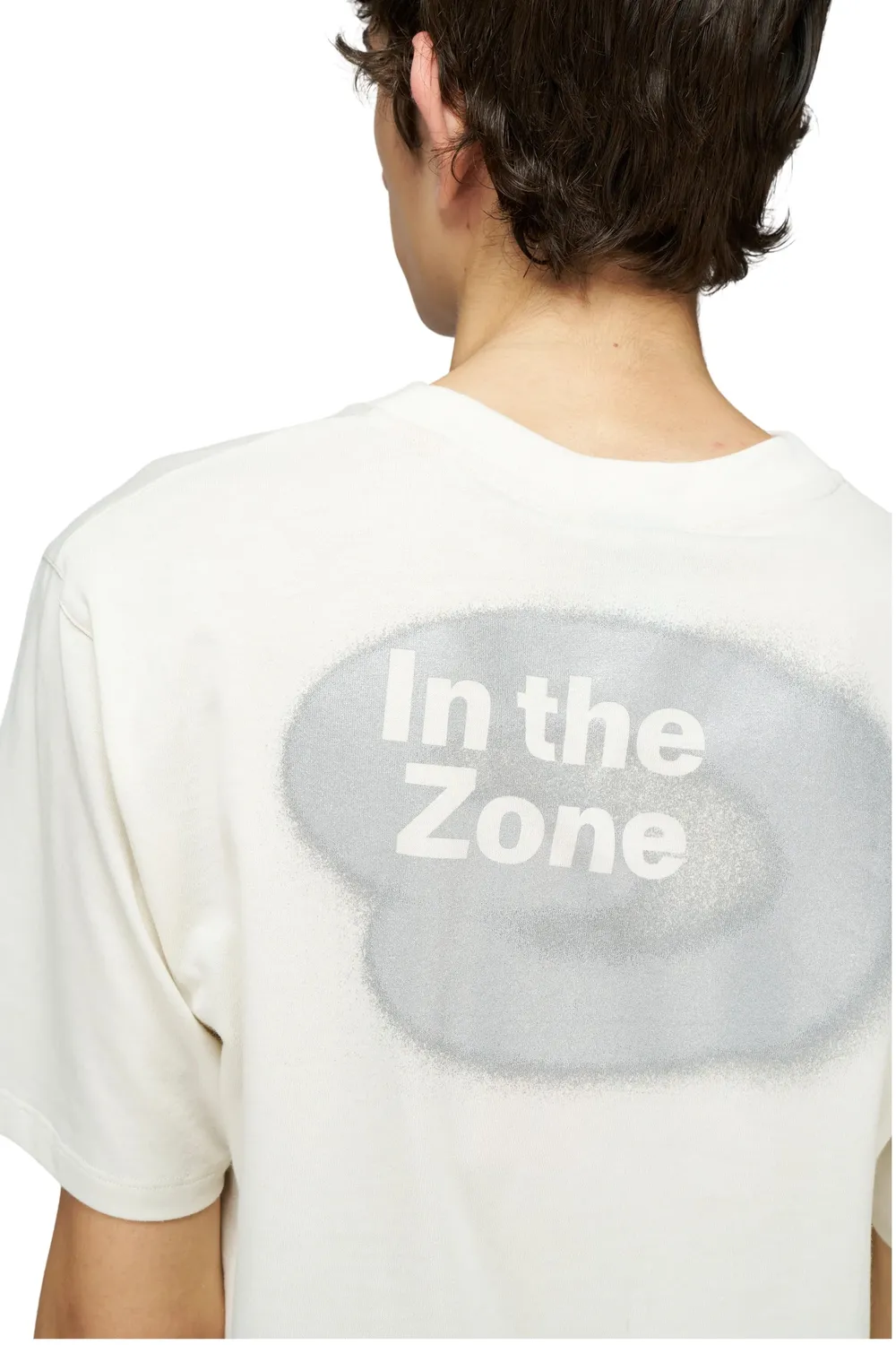 UNNA In The Zone Tee Laufshirt Herren Vanilla White Bio-Baumwolle