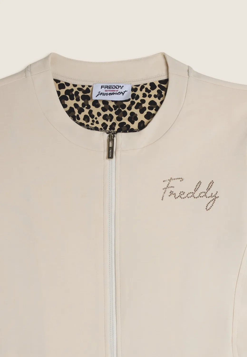 Freddy Slim Zip Sweatshirt Damen Schwarz N