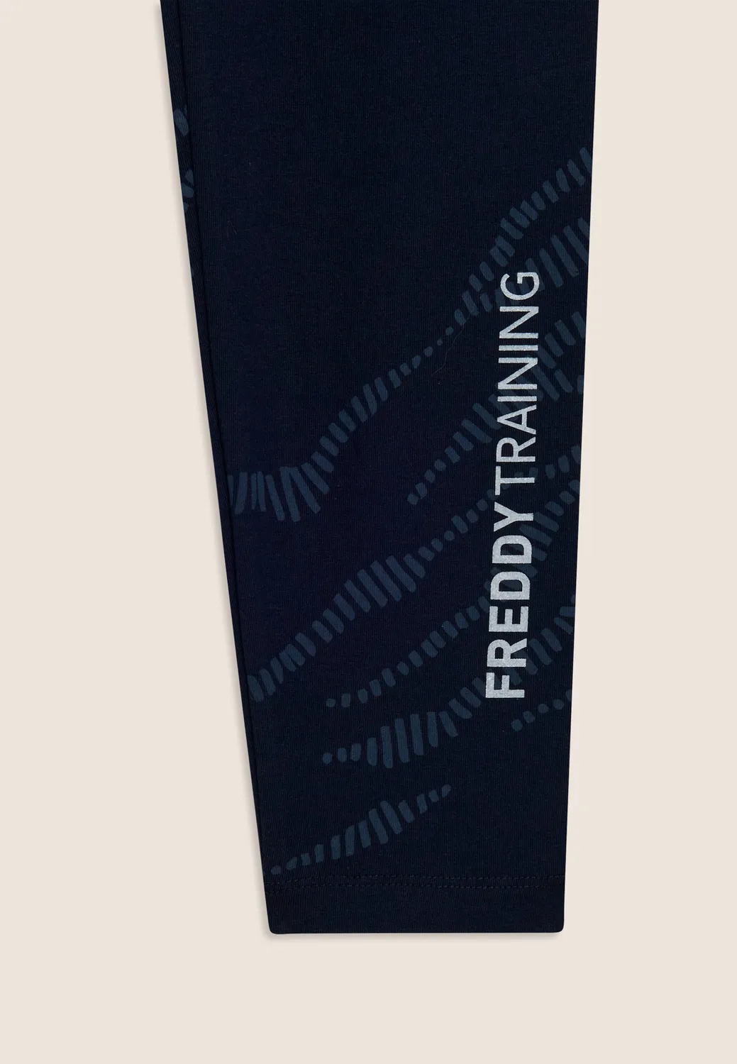 Freddy 7/8 Leggings Baumwolle Schwarz Glitzer-Logo