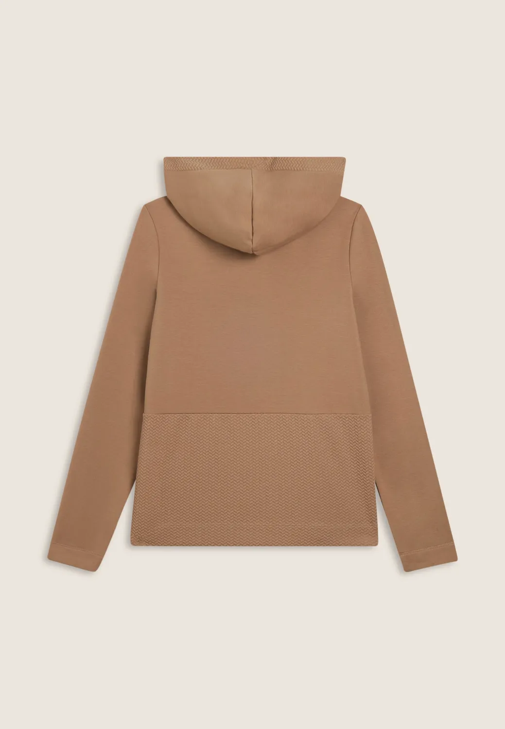 Freddy Damen Hoodie Modal schwarz mit Zopf-Insert