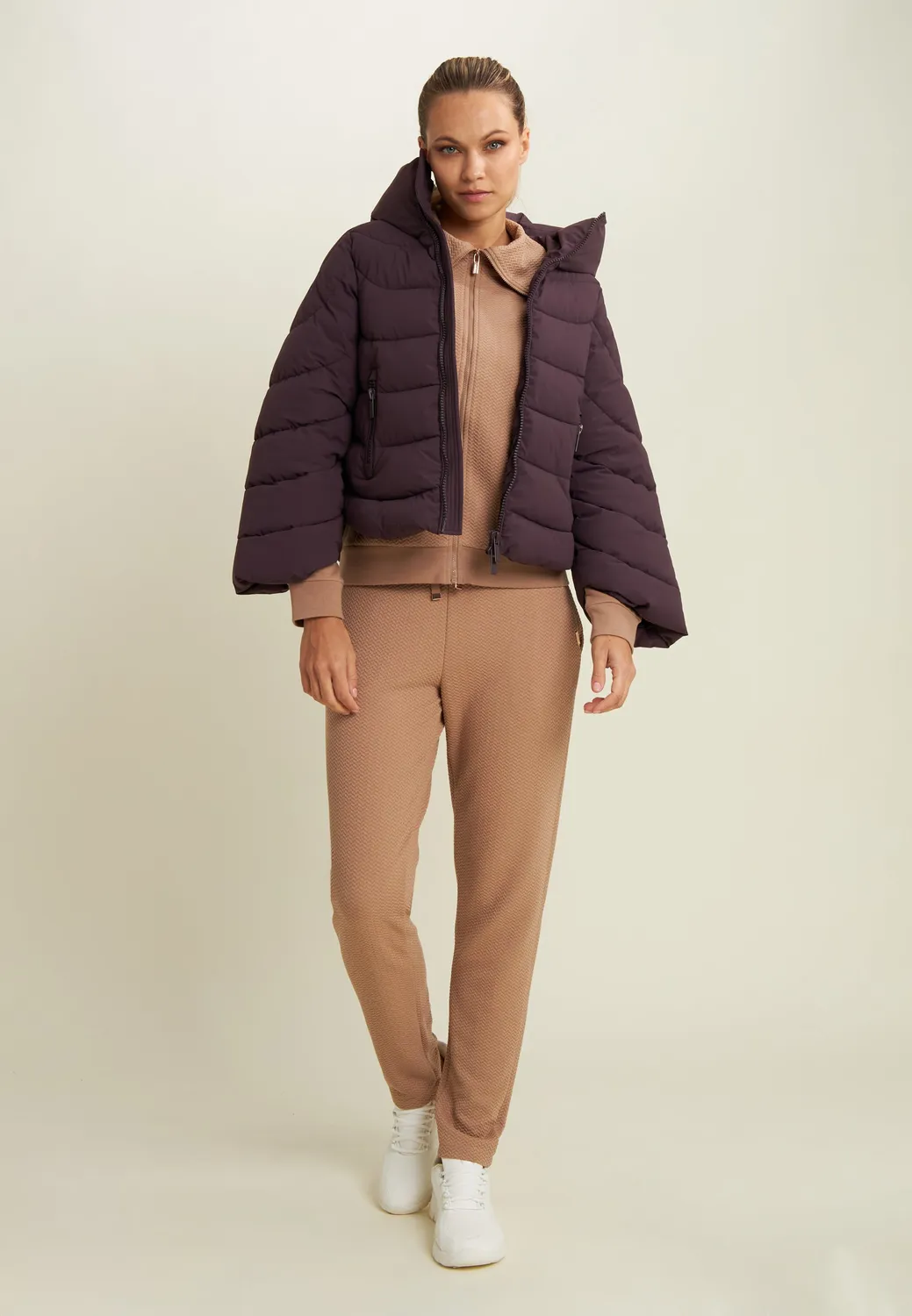 Freddy Full-Zip Sweatjacke hoher Kragen Modal