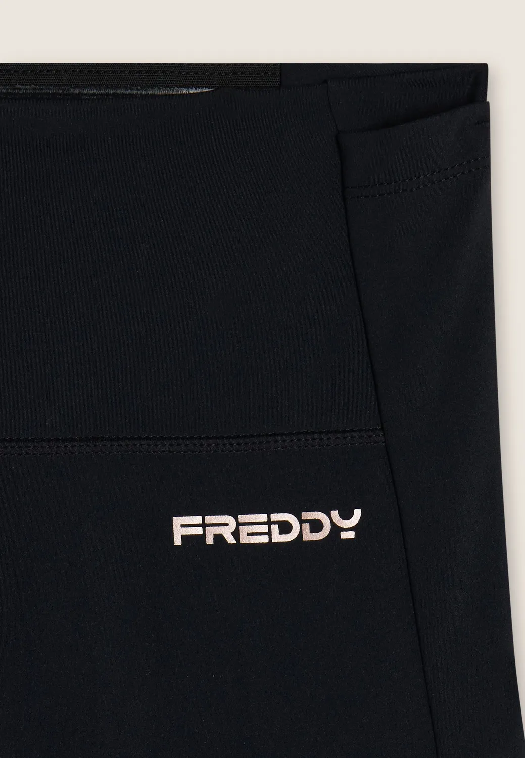 Freddy 7/8 Leggings Damen Nero mit Taschen blickdicht