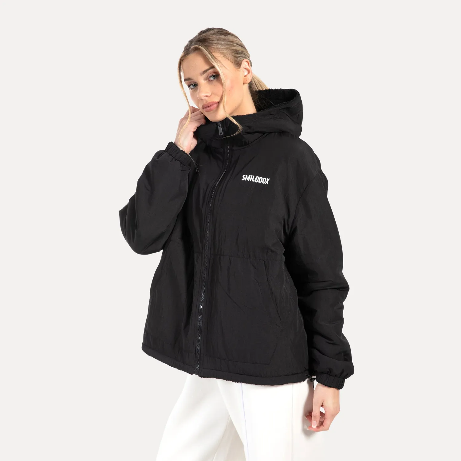 Smilodox Elior Teddy Wendejacke Beige 2-in-1