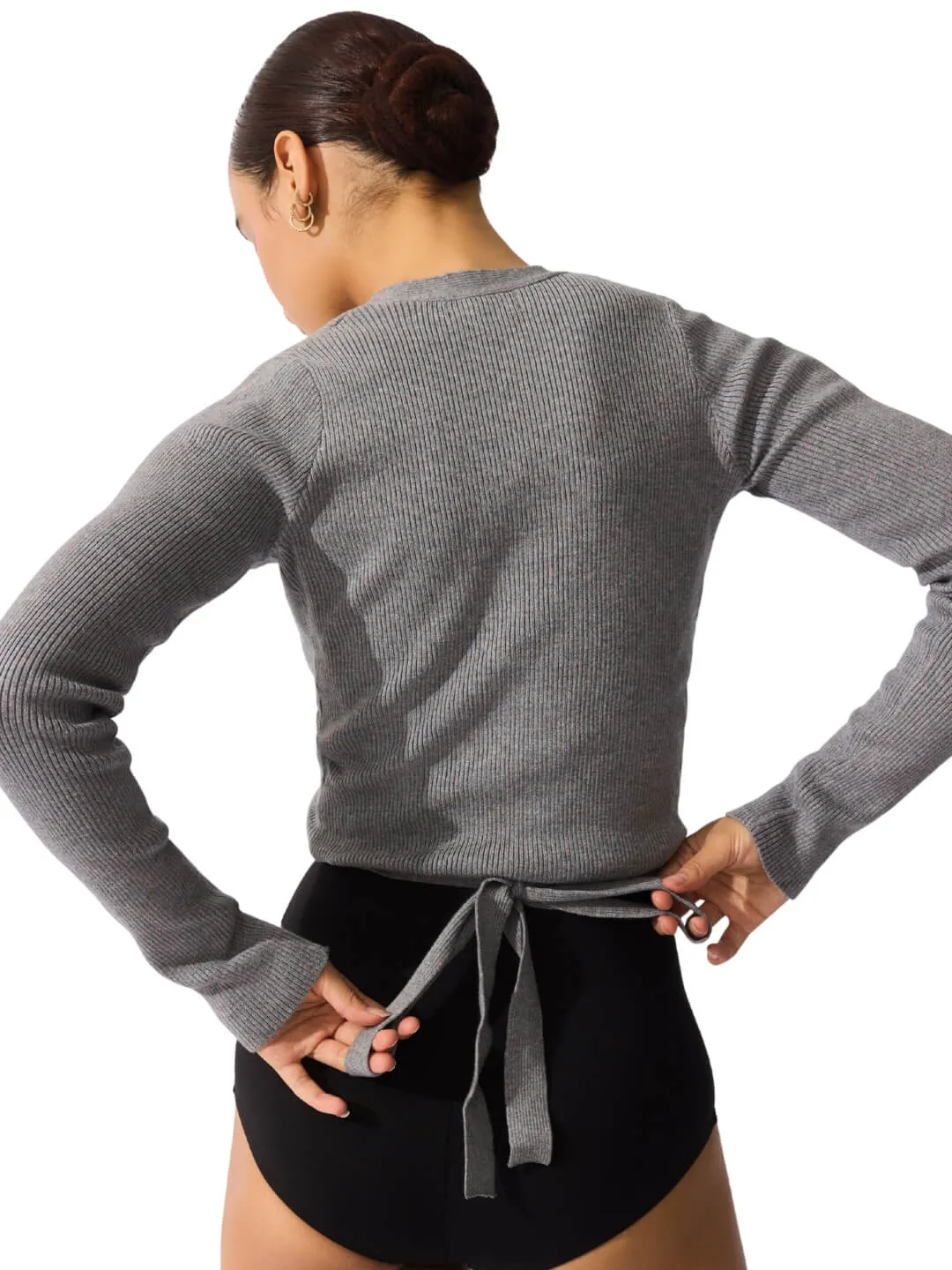 Capezio 11381W Wickelpullover Strick Pink gerippt