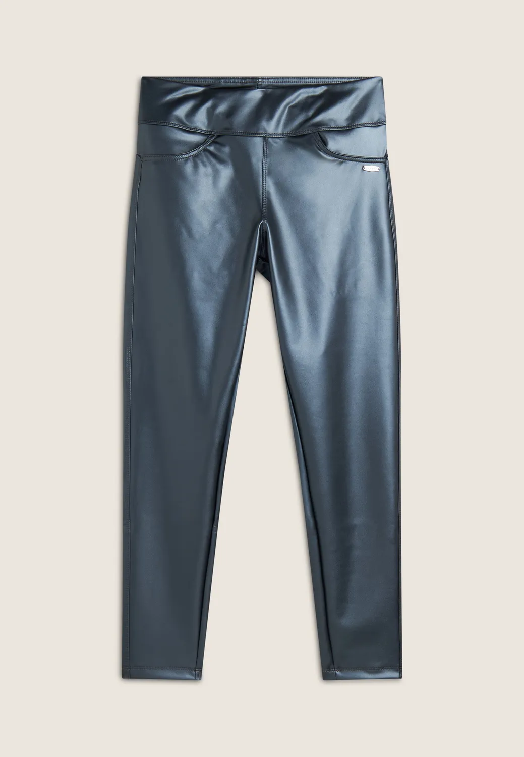 Freddy 7/8 Coated Leggings Leder-Look hoher Bund