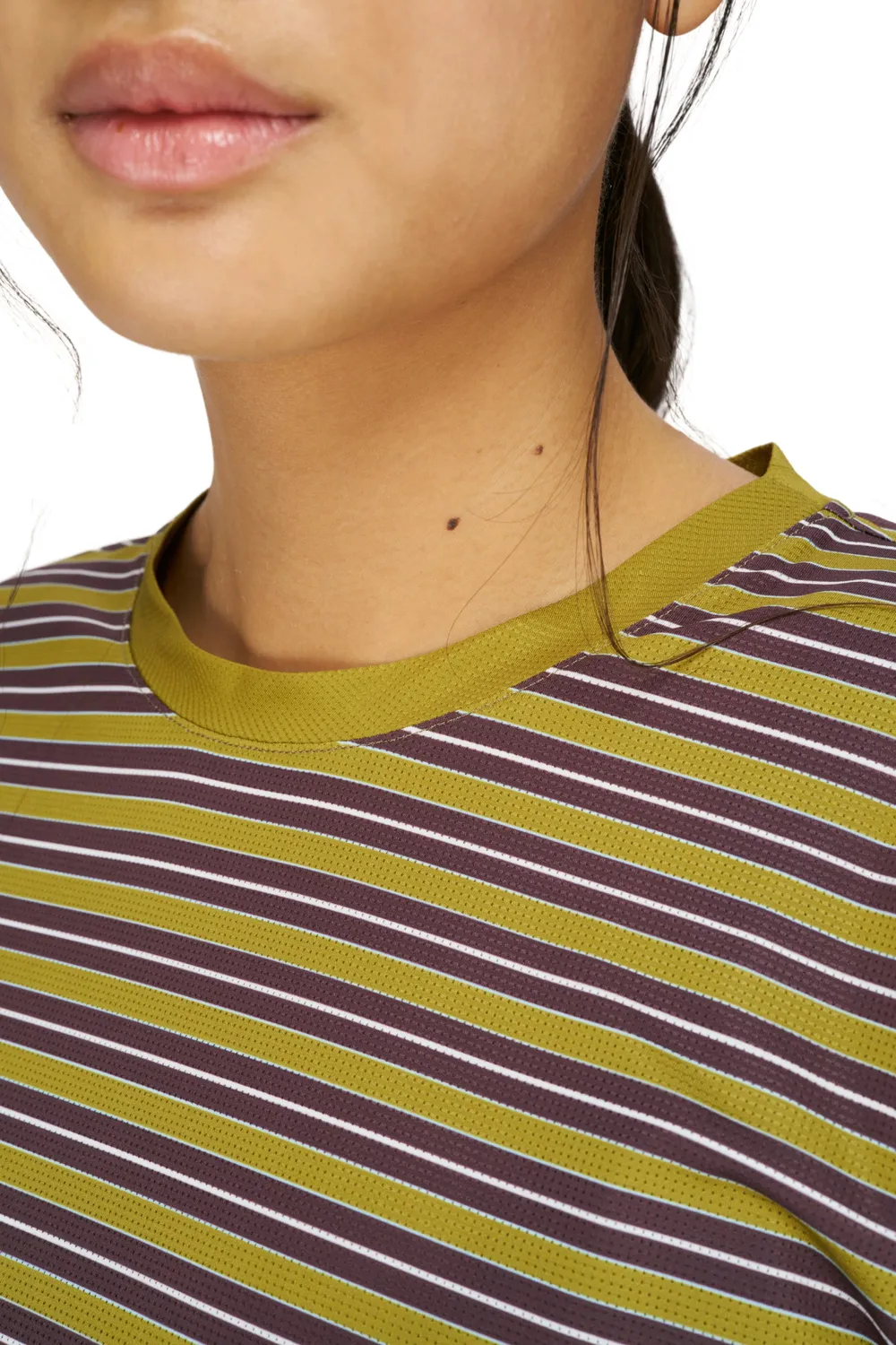 UNNA Striped LS W Langarmshirt Mud Gold Streifen
