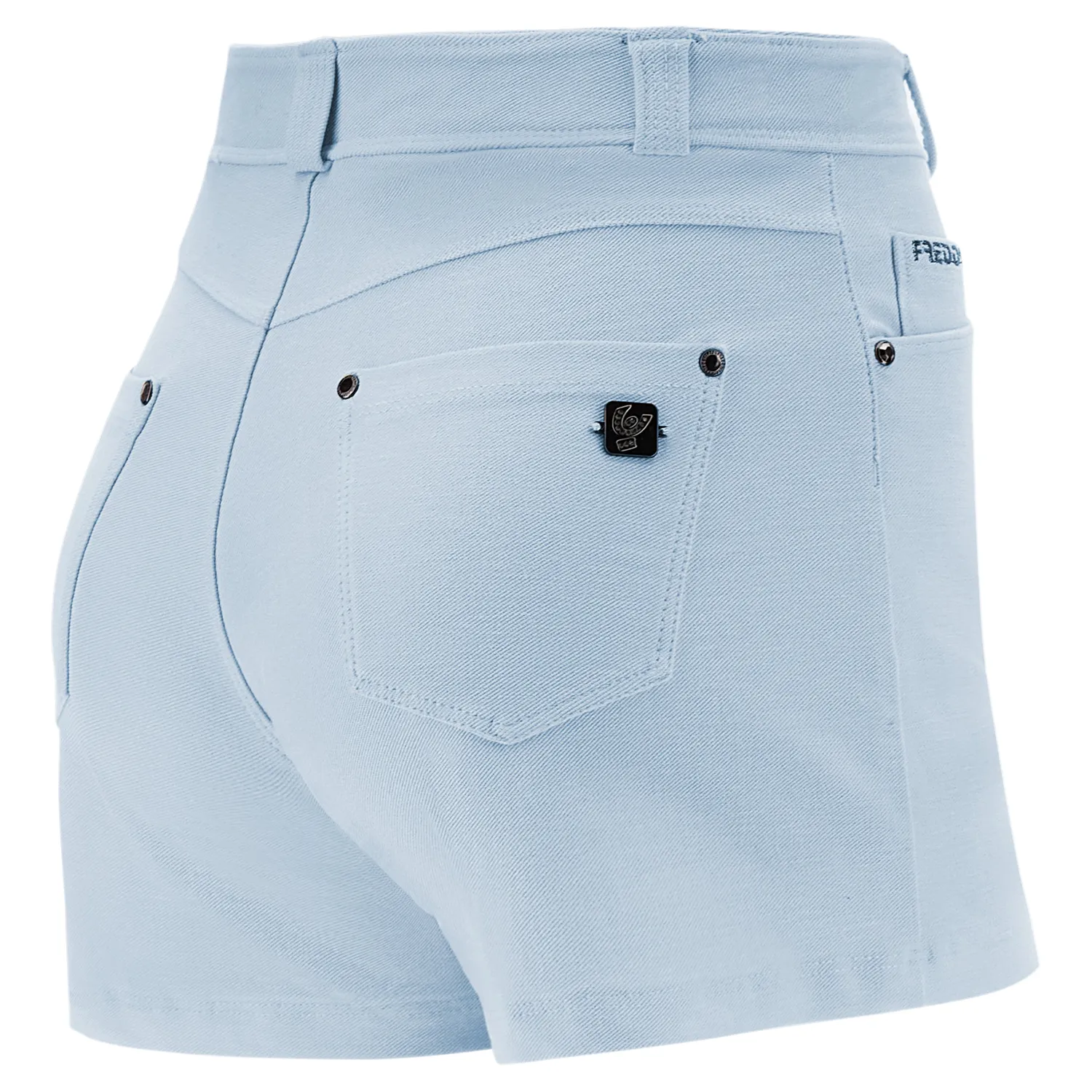 Freddy Black Jersey Drill Shorts Blue Fog hoher Bund