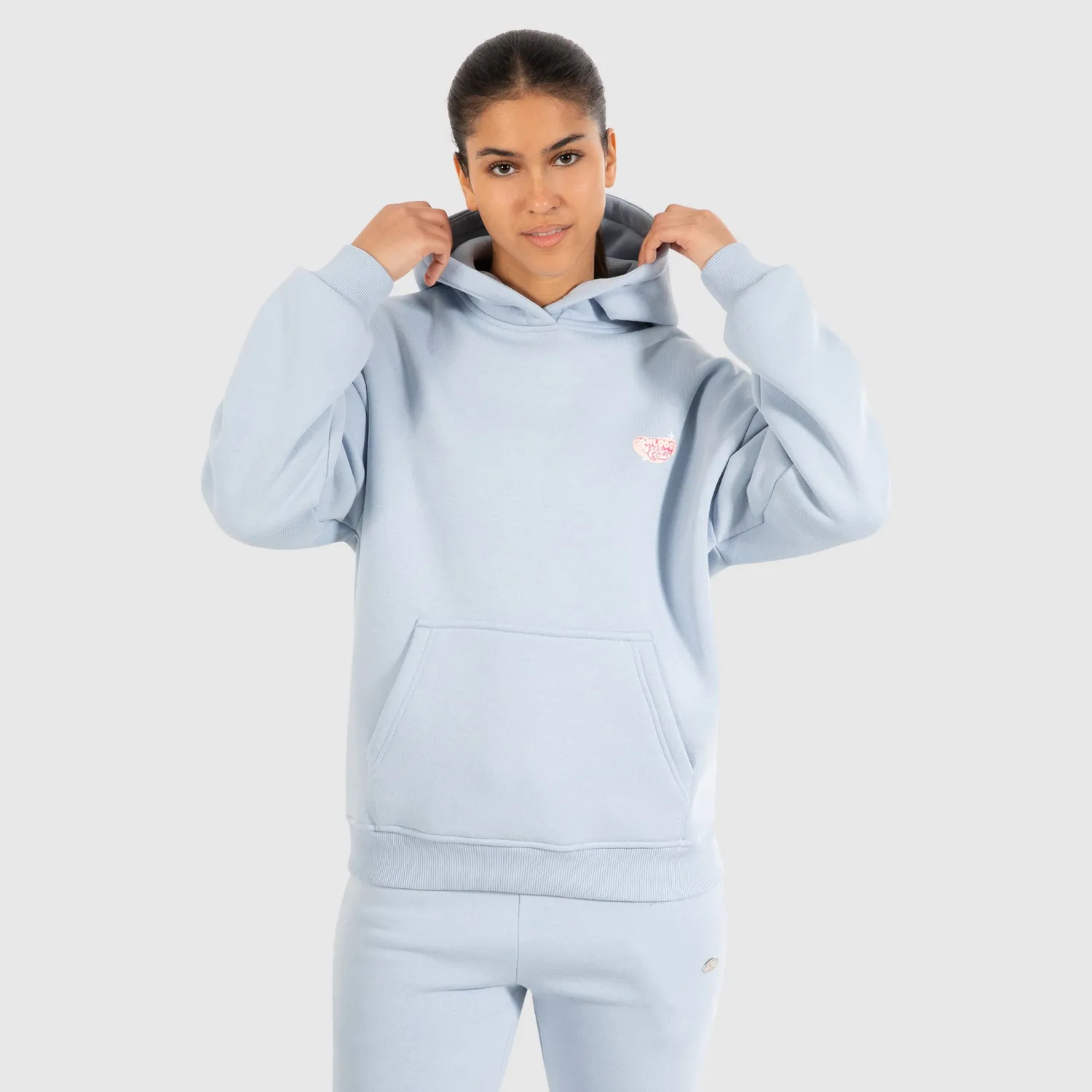 Smilodox Riva Hoodie Damen Schwarz Flauschig Oversize
