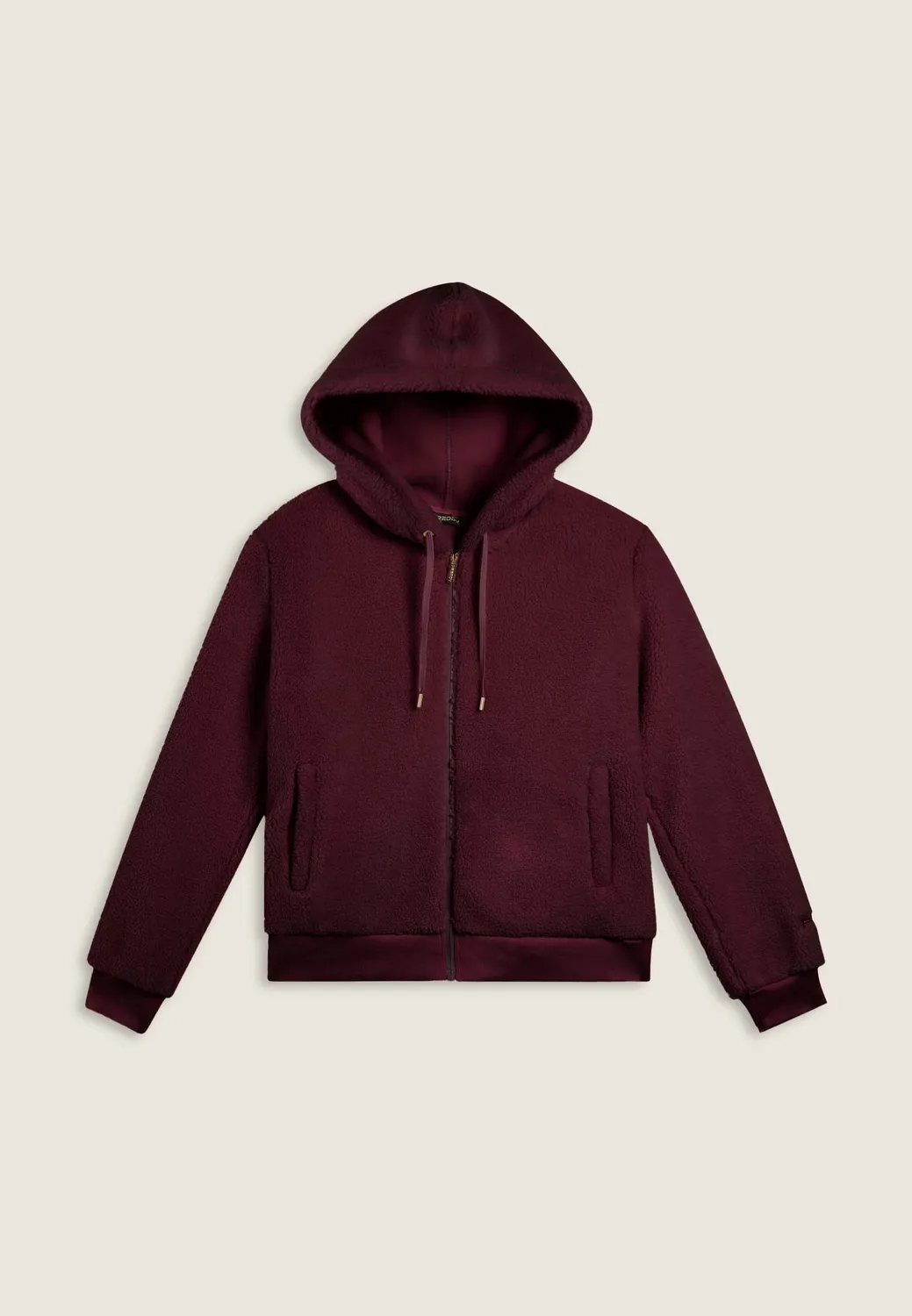 Freddy Sherpa Fleecejacke Damen Kapuze Schwarz