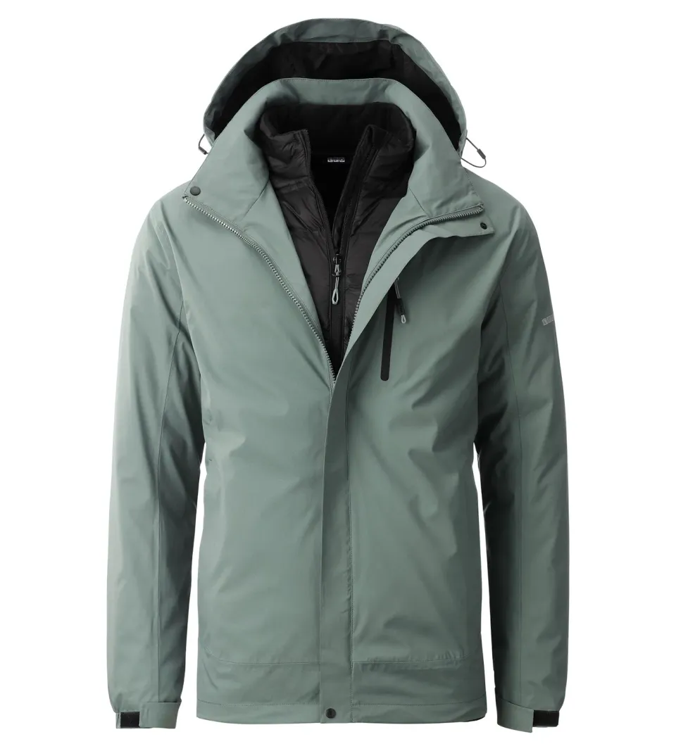LPO Kosmo 3 in 1 Jacke dunkelgrün wasserdicht