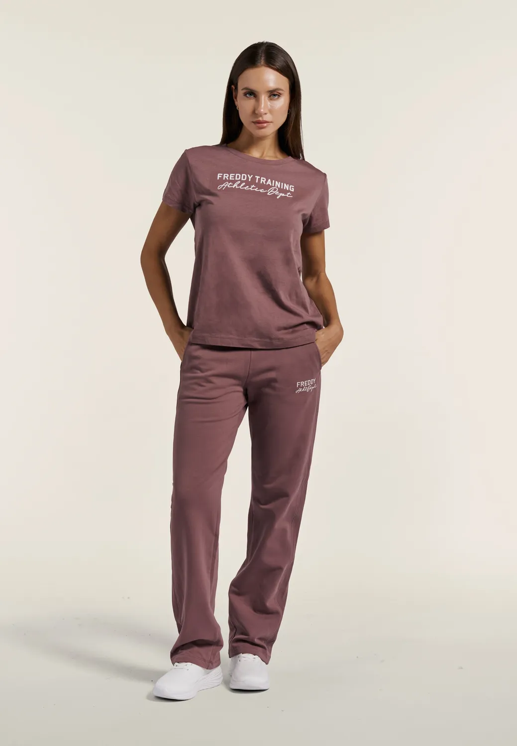 Freddy Regular T-Shirt Damen Baumwolle Schlitze