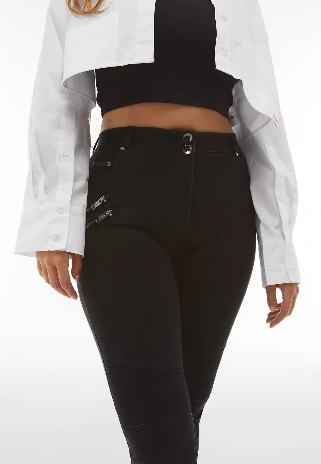 Freddy WR.UP Biker Jeans Superskinny Dark Jeans Hoher Bund