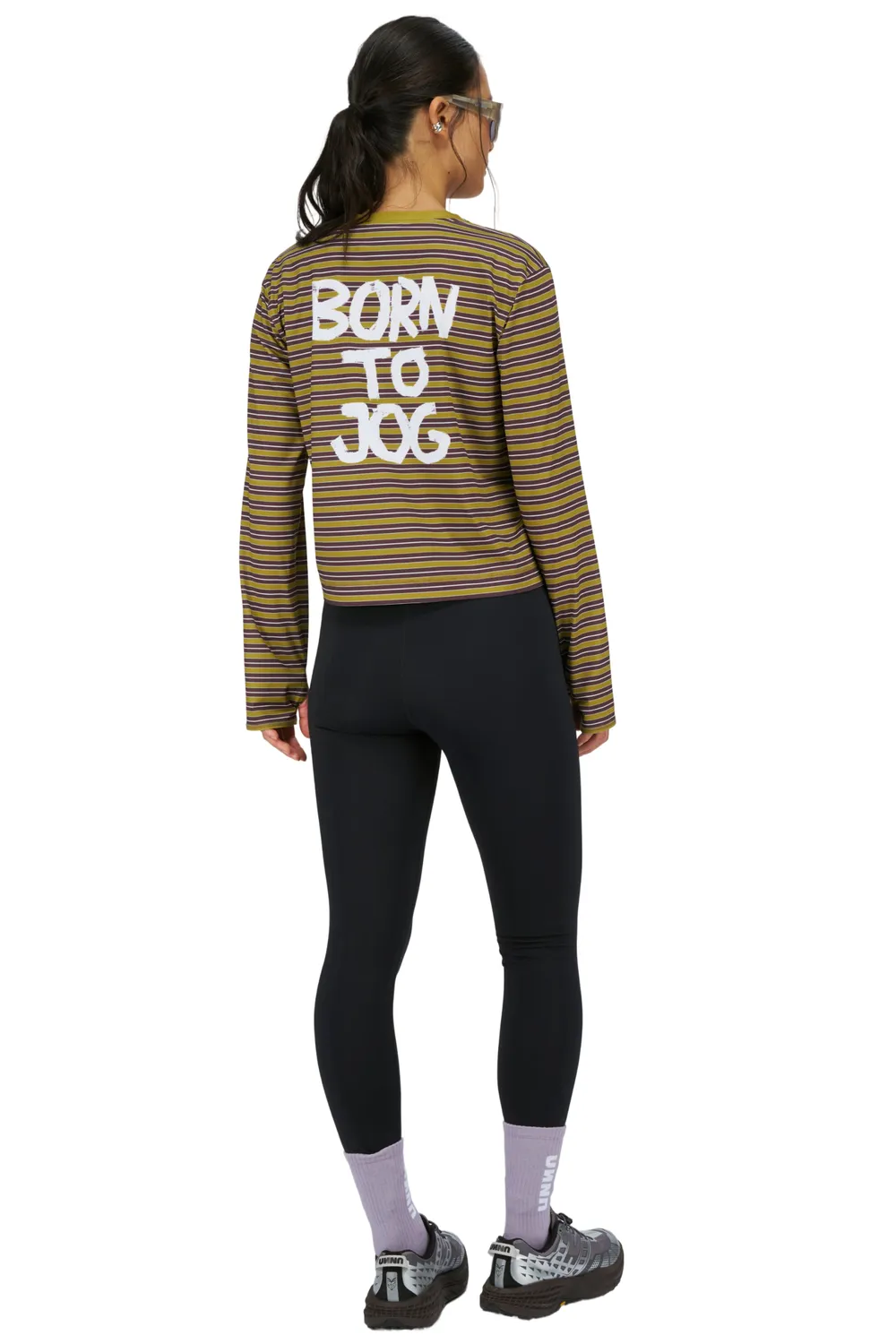 UNNA Striped LS W Langarmshirt Mud Gold Streifen