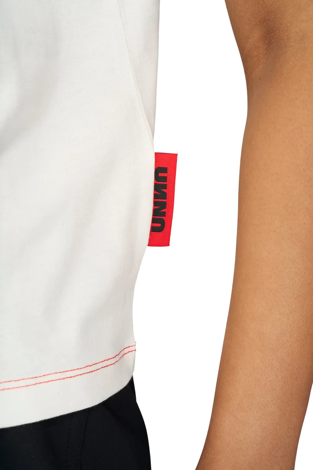 UNNA Born To Jog Tee W T-Shirt Vanilla White Baumwolle