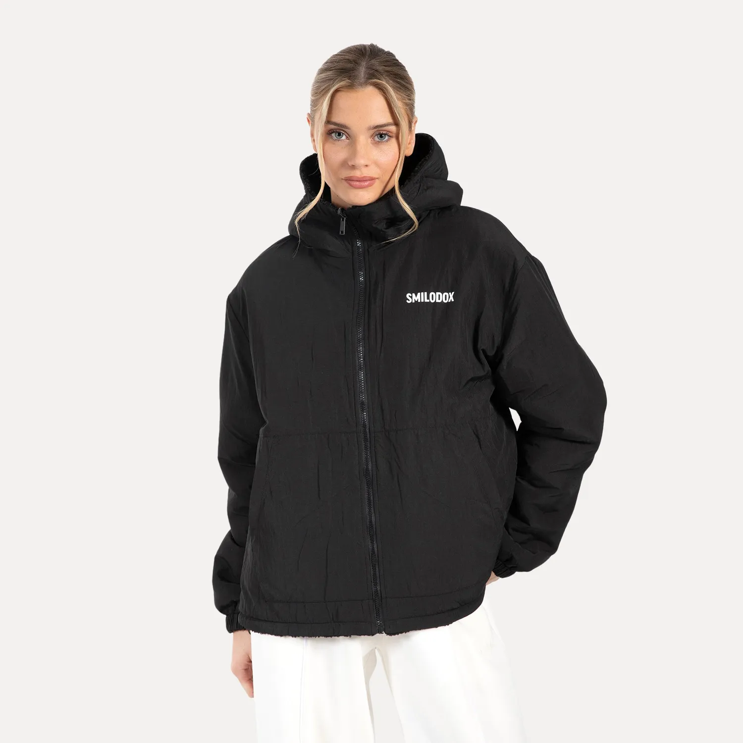 Smilodox Elior Teddy Wendejacke Beige 2-in-1