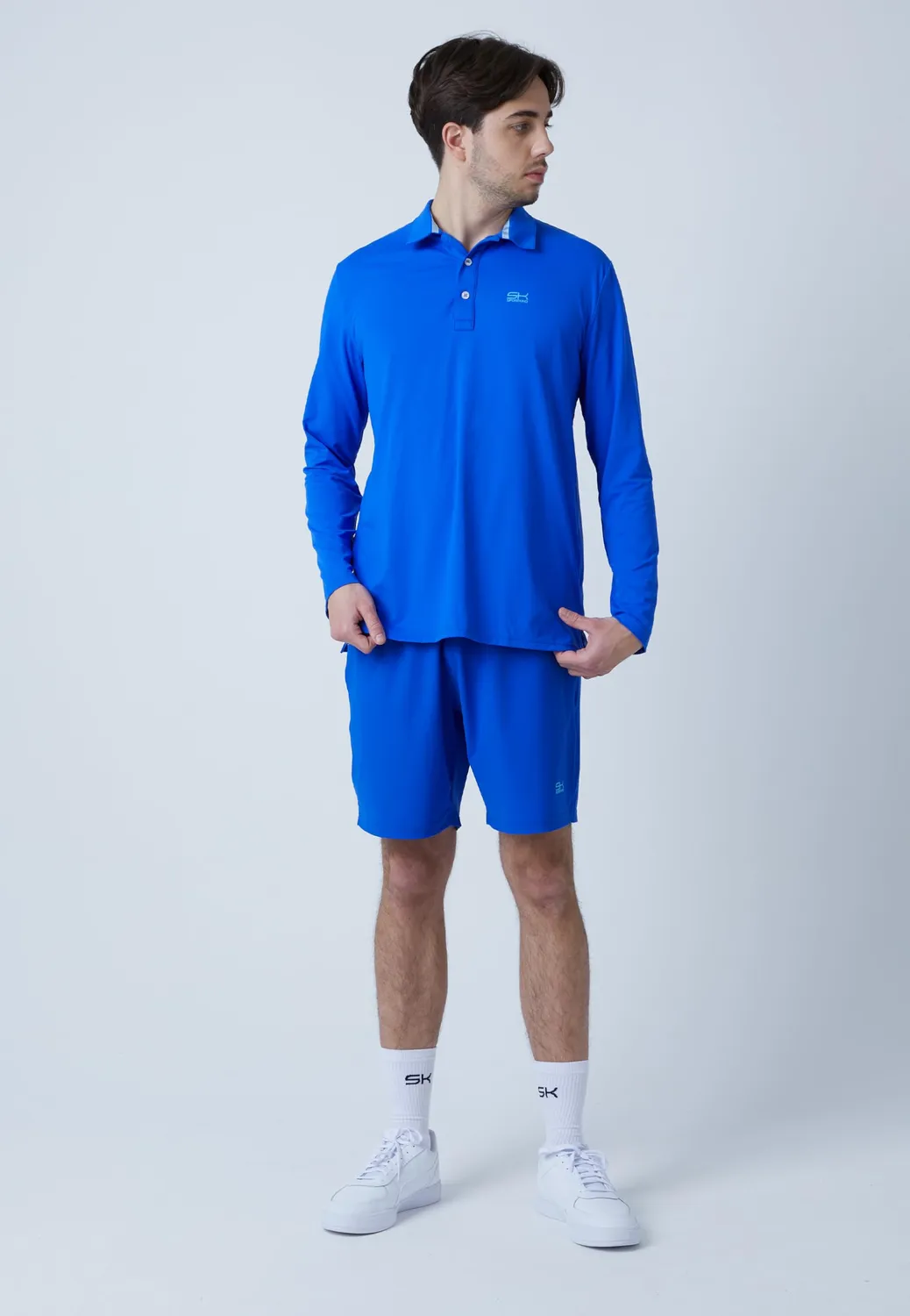 SPORTKIND Tennis Poloshirt Langarm Herren atmungsaktiv