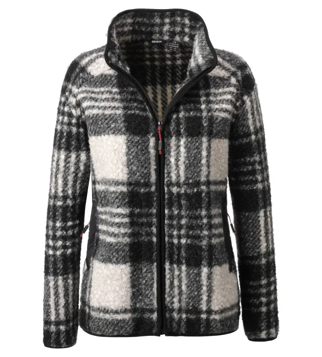 LPO Rhonda Fleecejacke Damen dunkelgrau Sherpa