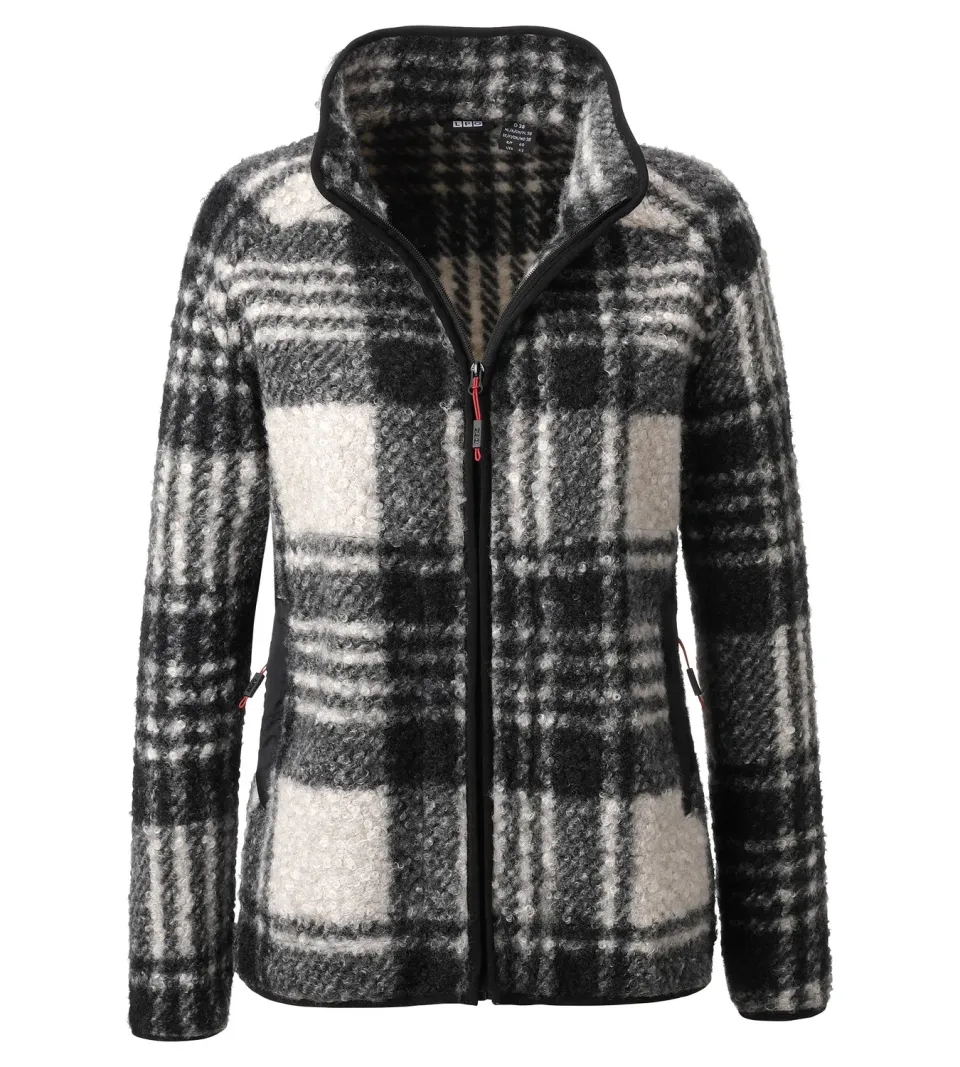 LPO Rhonda Fleecejacke Damen dunkelgrau Sherpa