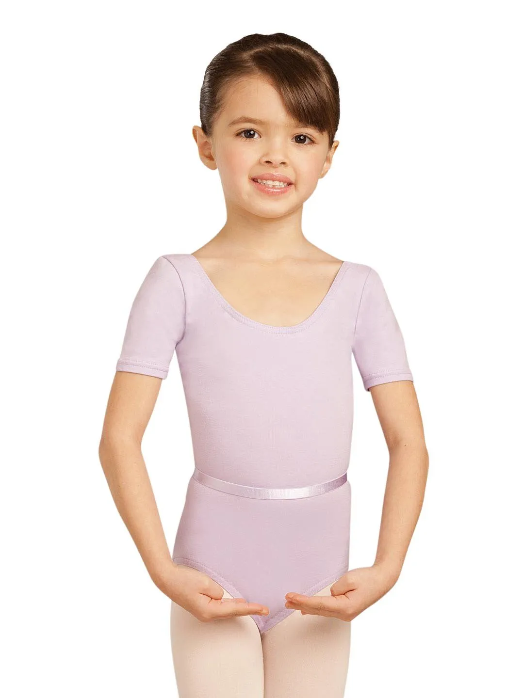 Capezio CAD400C Ballettanzug Mädchen Kurzarm Rosa Baumwolle