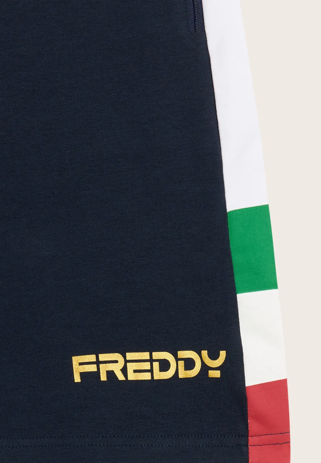 Freddy Italia FGI Shorts French Terry Blau über Knie