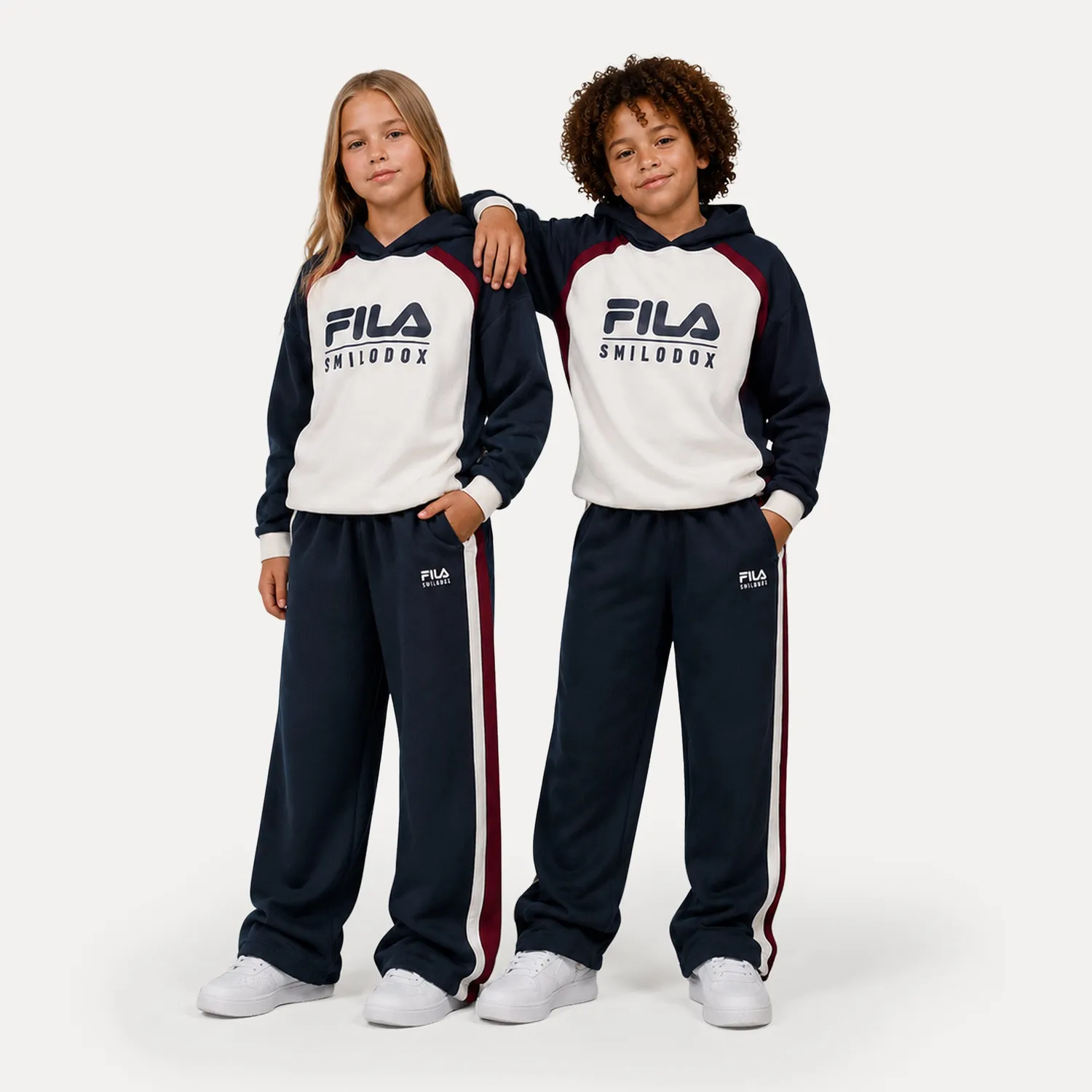 Smilodox x Fila Skylar Trainingsanzug Kids schwarz