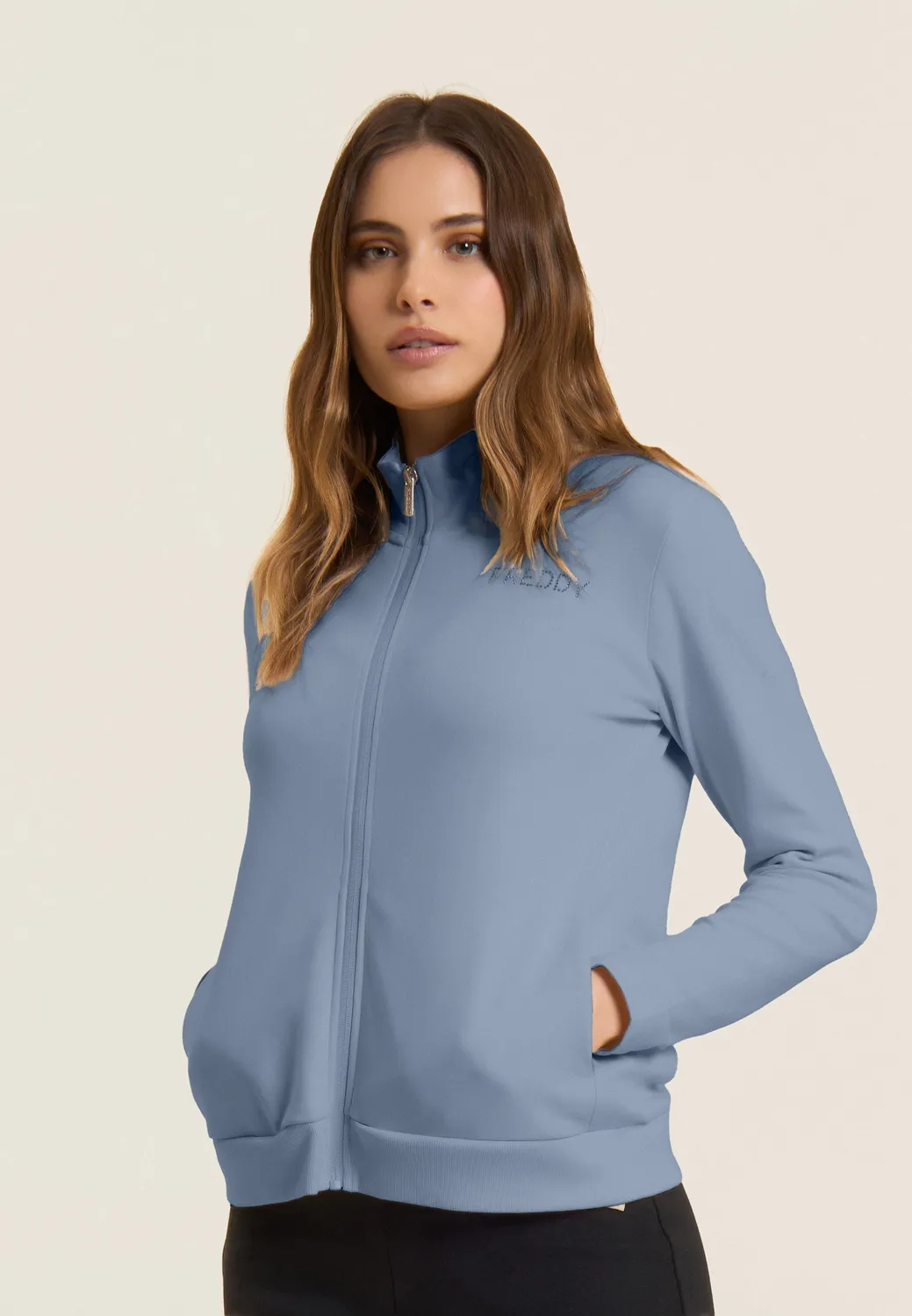 Freddy Trainingsanzug Damen Schwarz Strass