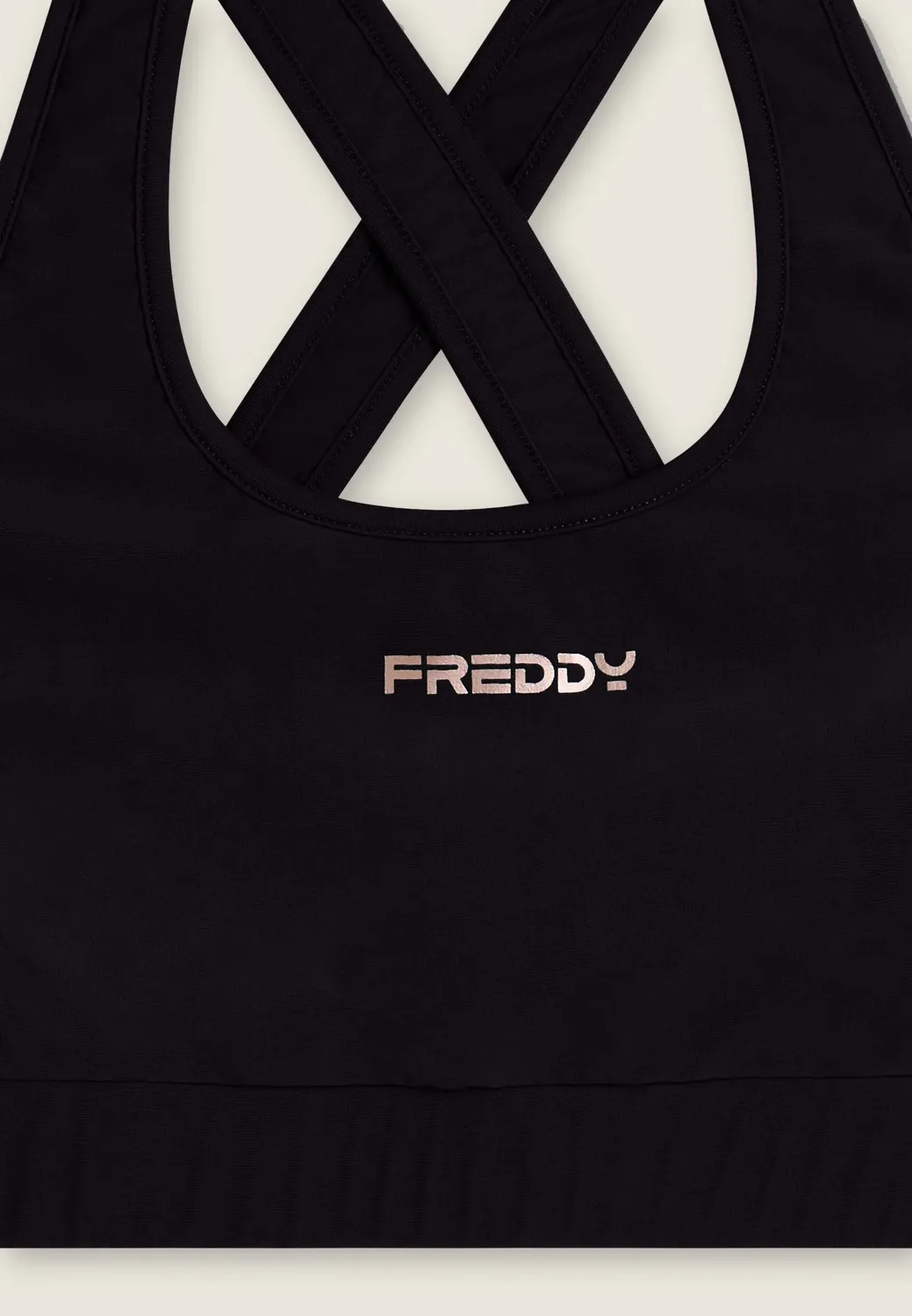 Freddy Sport-BH Top gekreuzte Träger Navy Peony atmungsaktiv