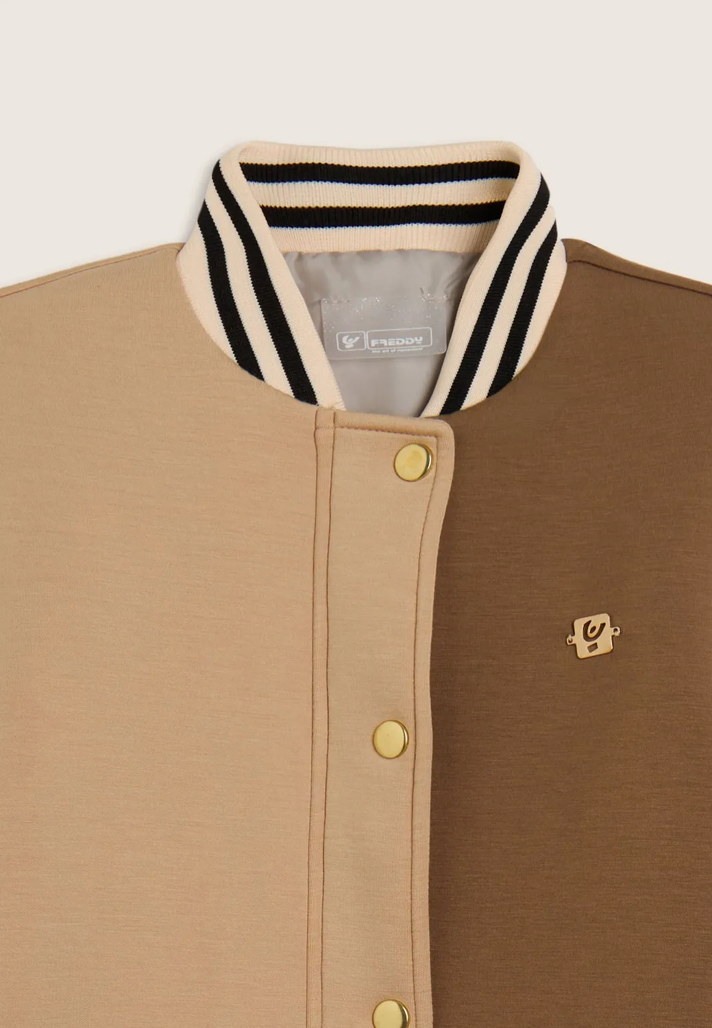 Freddy College Bomberjacke Mädchen creme Viskose-Block