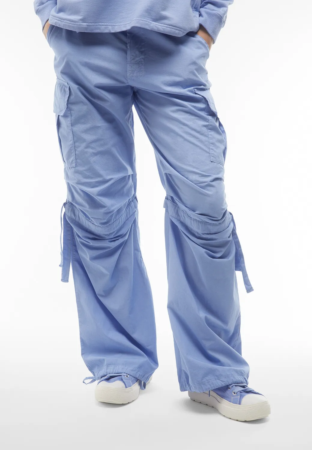 Freddy Cargo Hose Damen Popeline Schwarz blickdicht