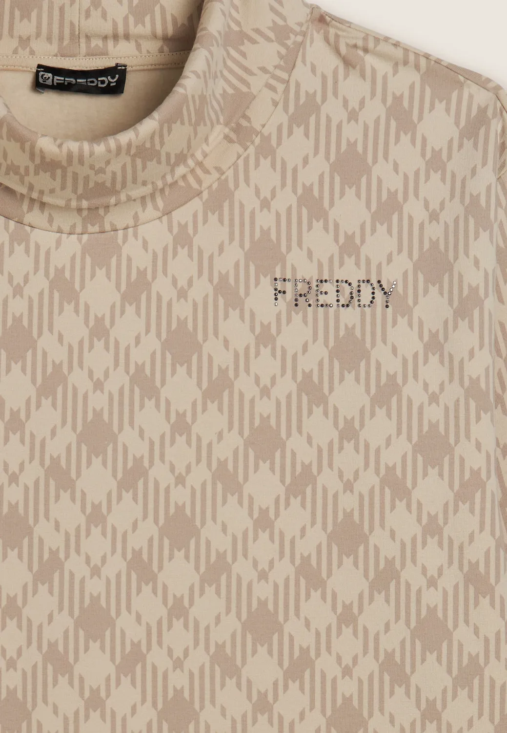 Freddy Comfort Fit Sweatshirt Check Allover Schwarz