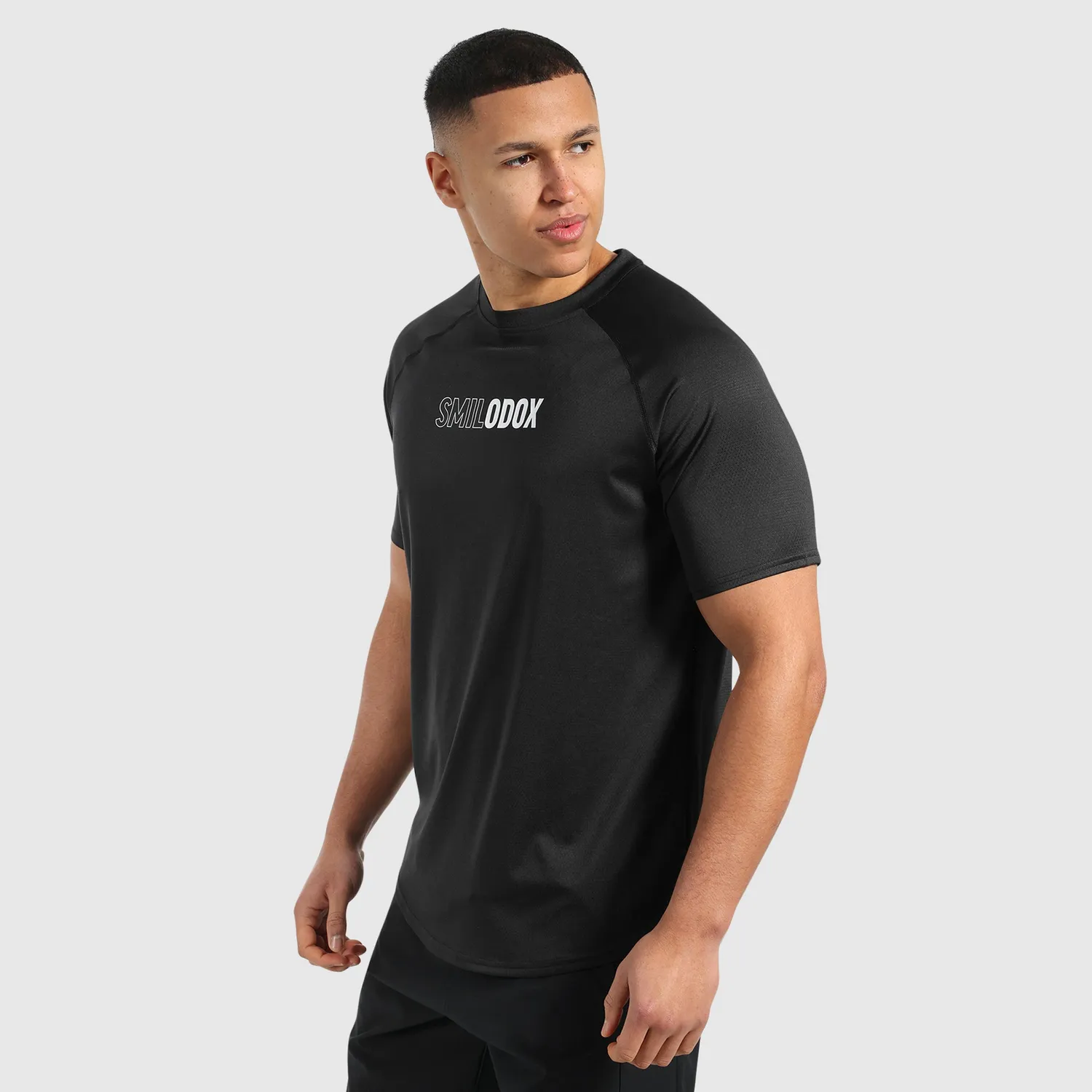 Smilodox Lunara Powerfit Pro T-Shirt Schwarz Raglan