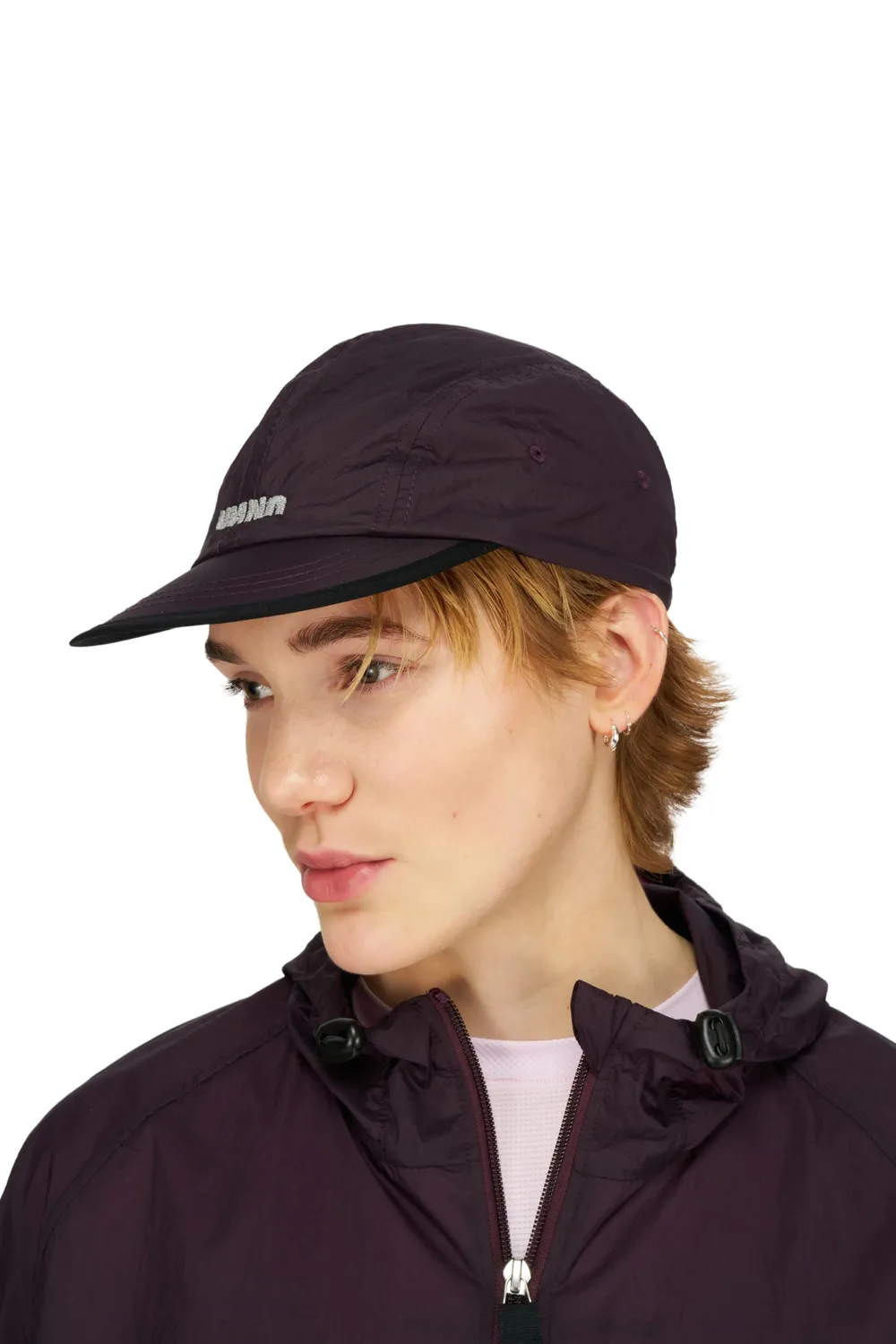 UNNA Smiles Run Cap Laufcap Aubergine Nylon