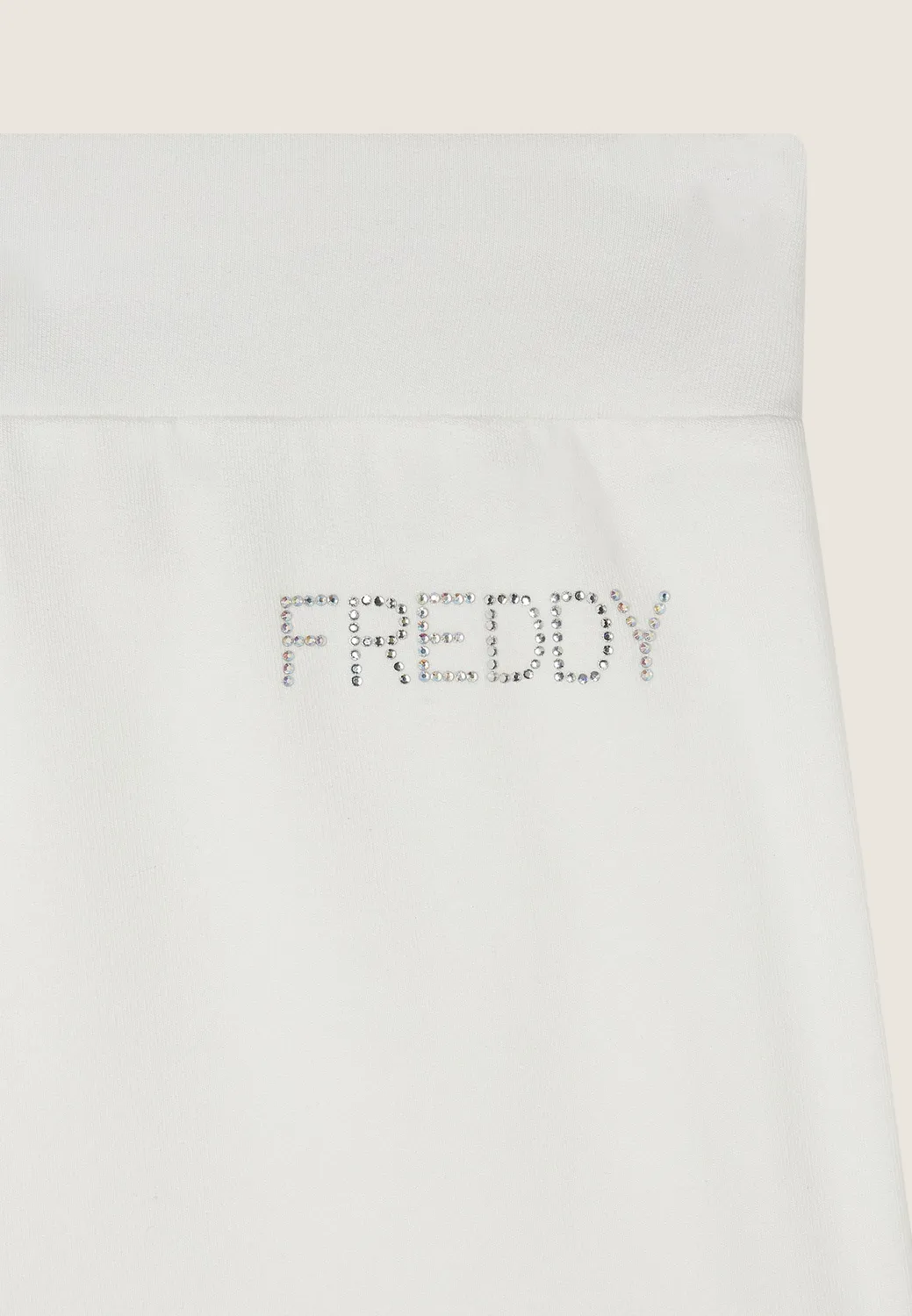 Freddy 7/8 Sporthose Umschlag Strass schwarz blickdicht