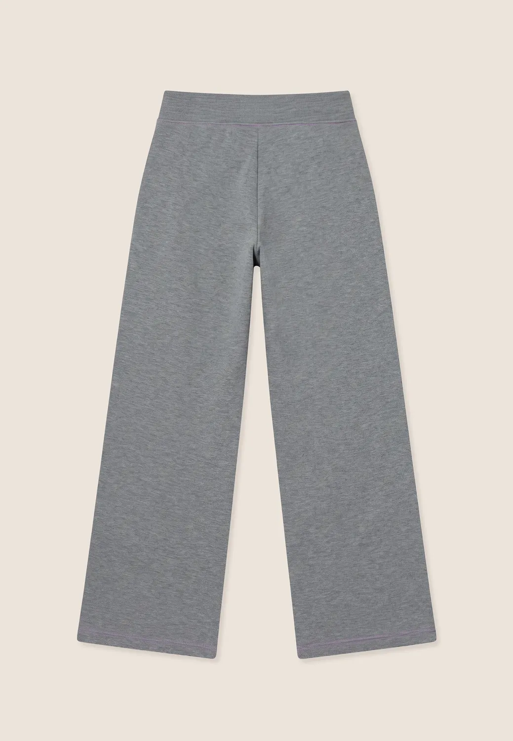 Freddy Wide Leg Hose Grigio Mélange mit Pink-Nähten
