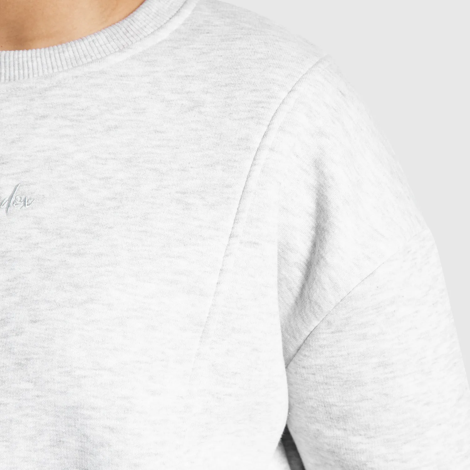 Smilodox Lunara Siana Sweatshirt Grau Melange Cropped