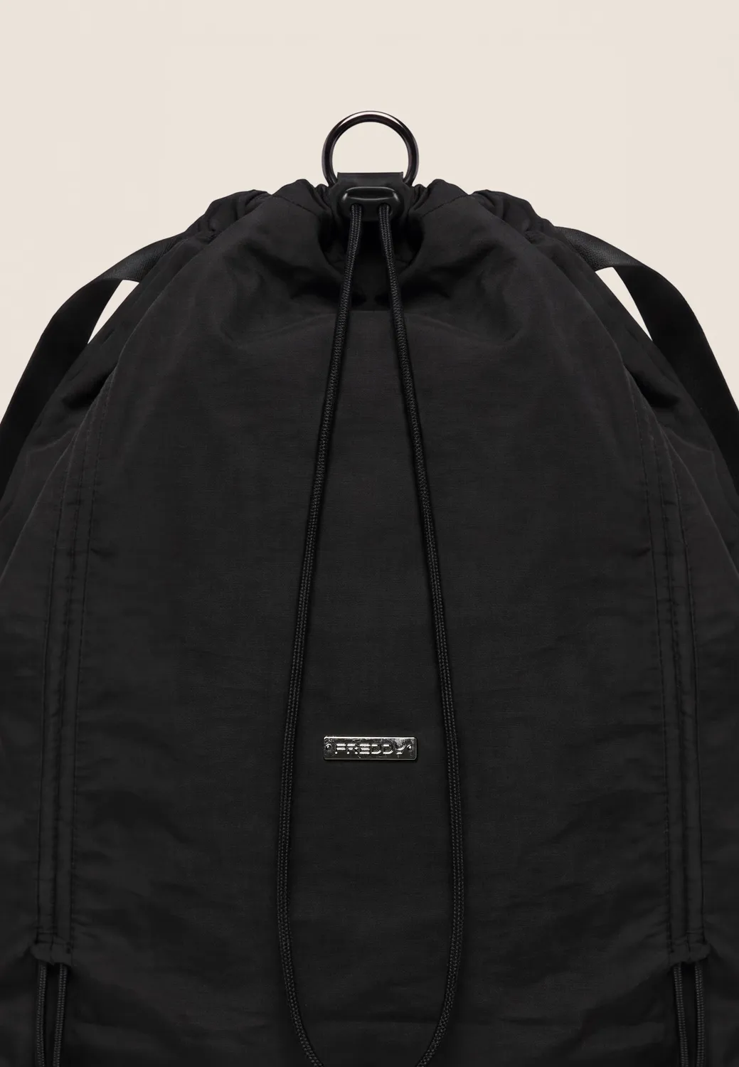 Freddy Rucksack Nylon Schwarz faltbar 47 cm leicht