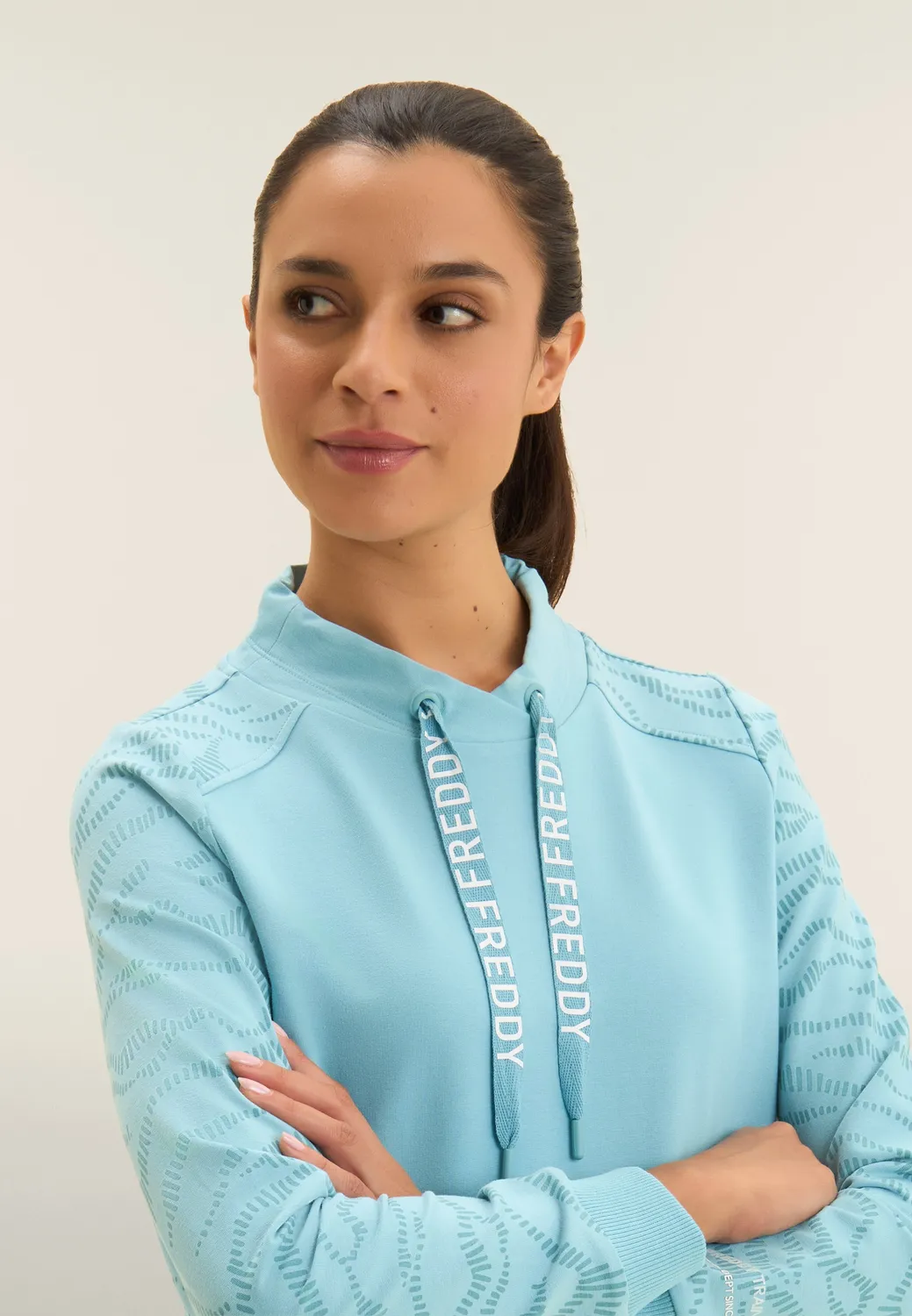 Freddy Cross Sweatshirt Milky Blue French Terry