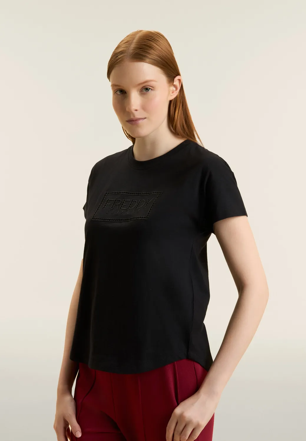 Freddy T-Shirt Flügelärmel Damen Zen Blue Baumwolle