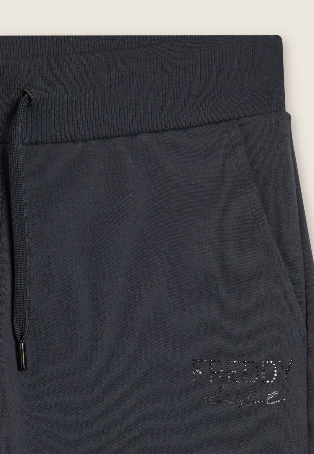 Freddy Regular Jogginghose Schwarz Nieten Baumwolle