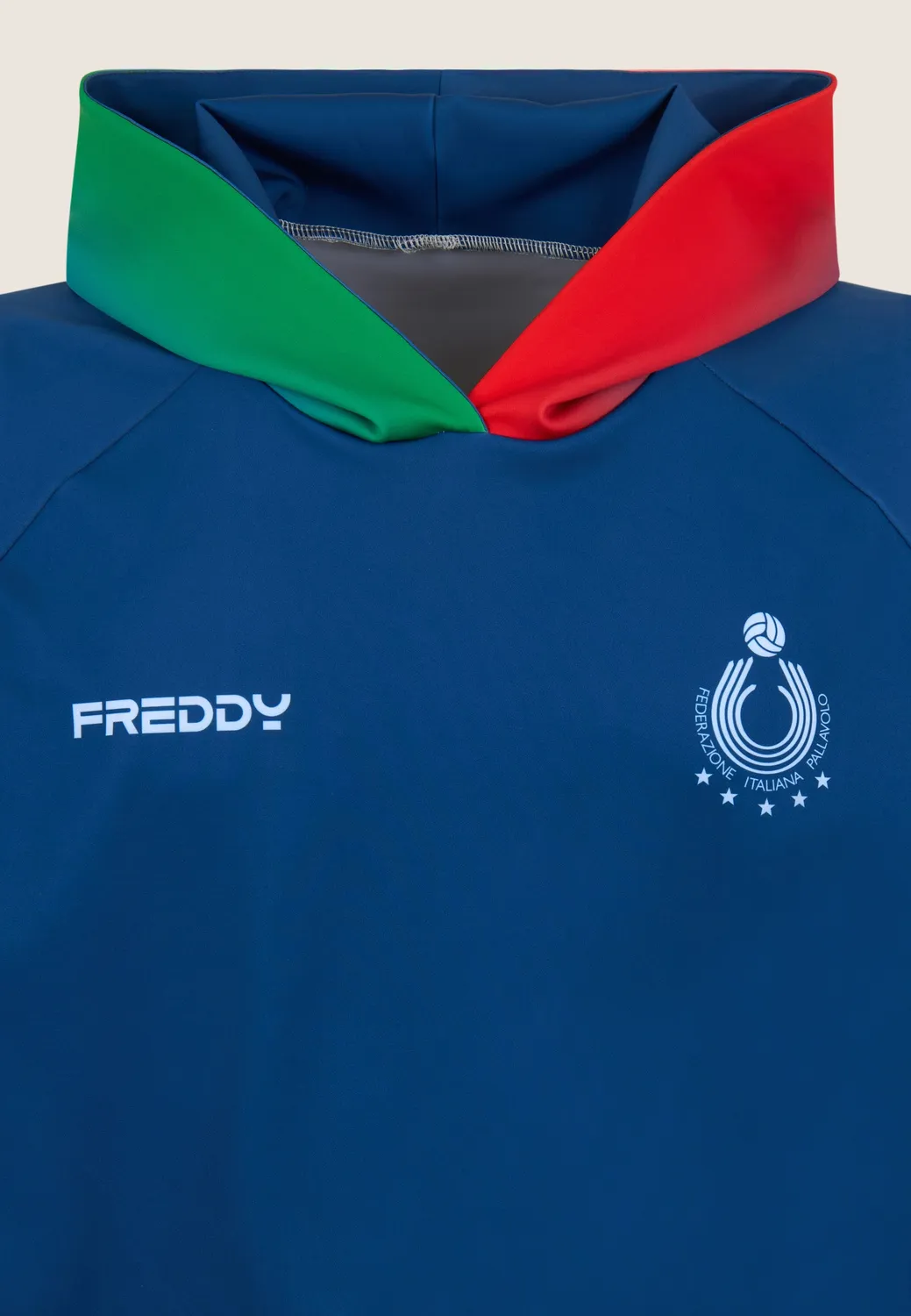 Freddy Beach Volley Italia 2025/26 Kapuzenjacke Blau UV50+