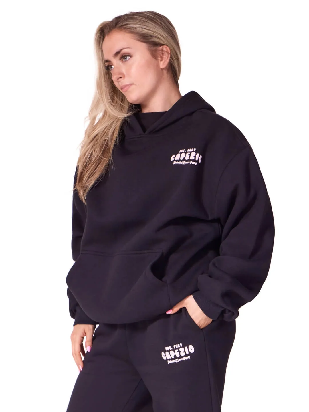 Capezio Jet Setter Momentum Hoodie Schwarz oversized