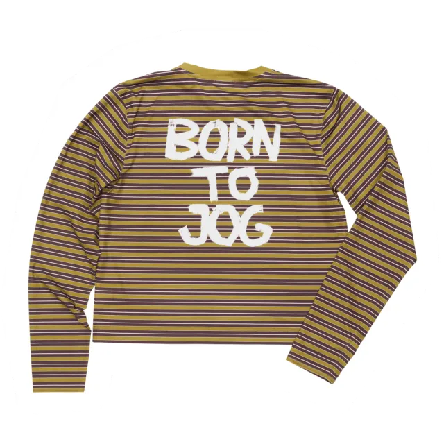 UNNA Striped LS W Langarmshirt Mud Gold Streifen