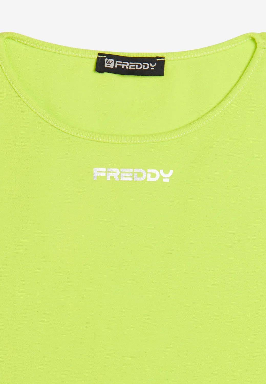 Freddy Jersey T-Shirt Damen Weiß Minimalprint