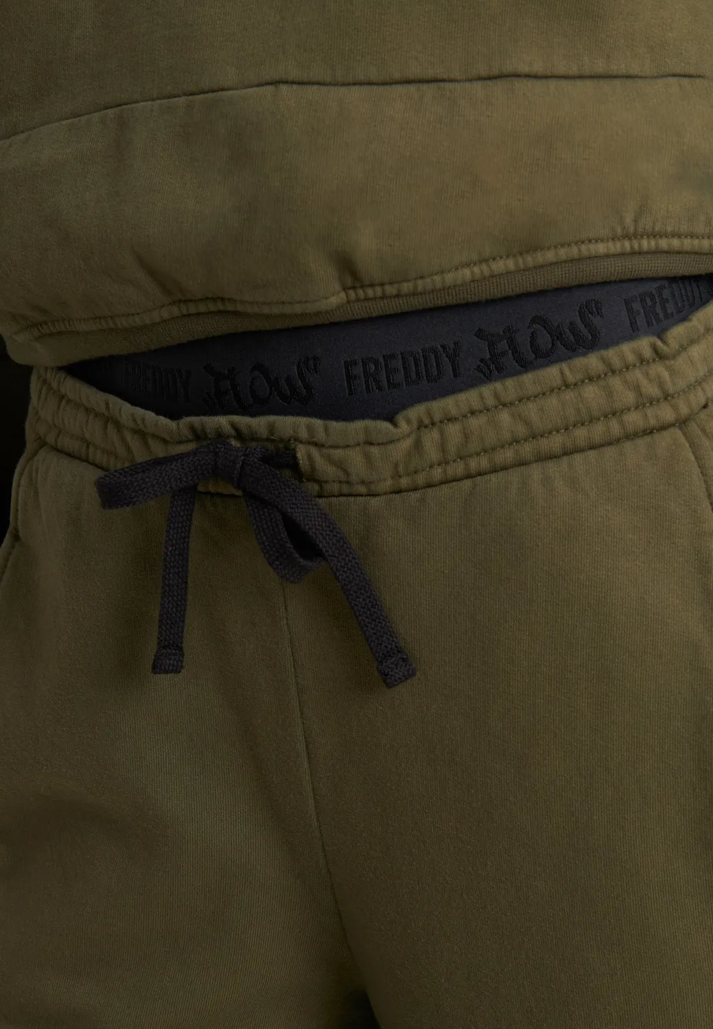 Freddy Flow Wide Leg Sweathose Gray Asphalt blickdicht