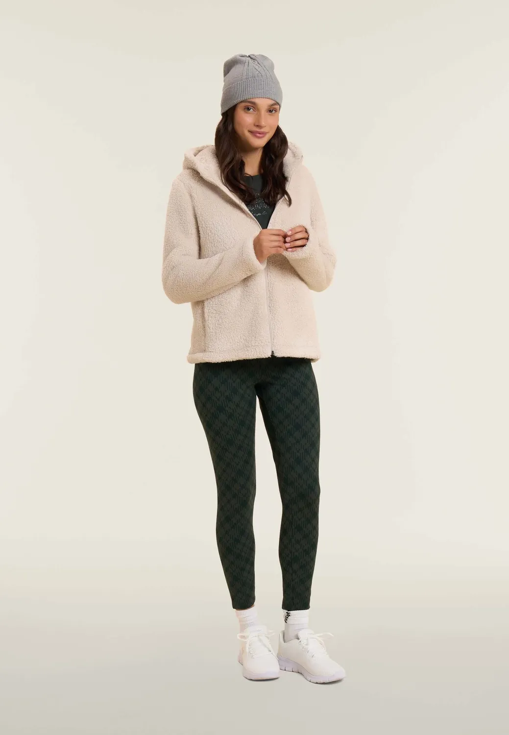 Freddy Sherpa Fleecejacke Damen Schwarz