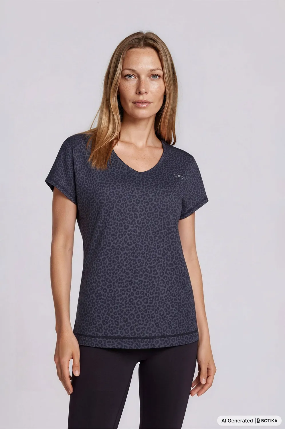 LPO Ivy Funktionsshirt dunkelgrau V-Ausschnitt