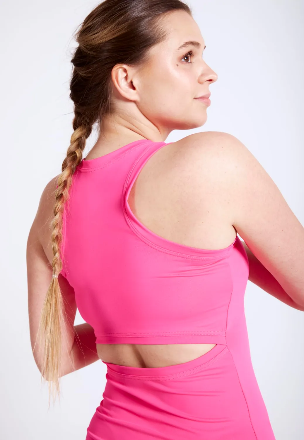 SPORTKIND Performance Tenniskleid Hibiscus Pink ärmellos