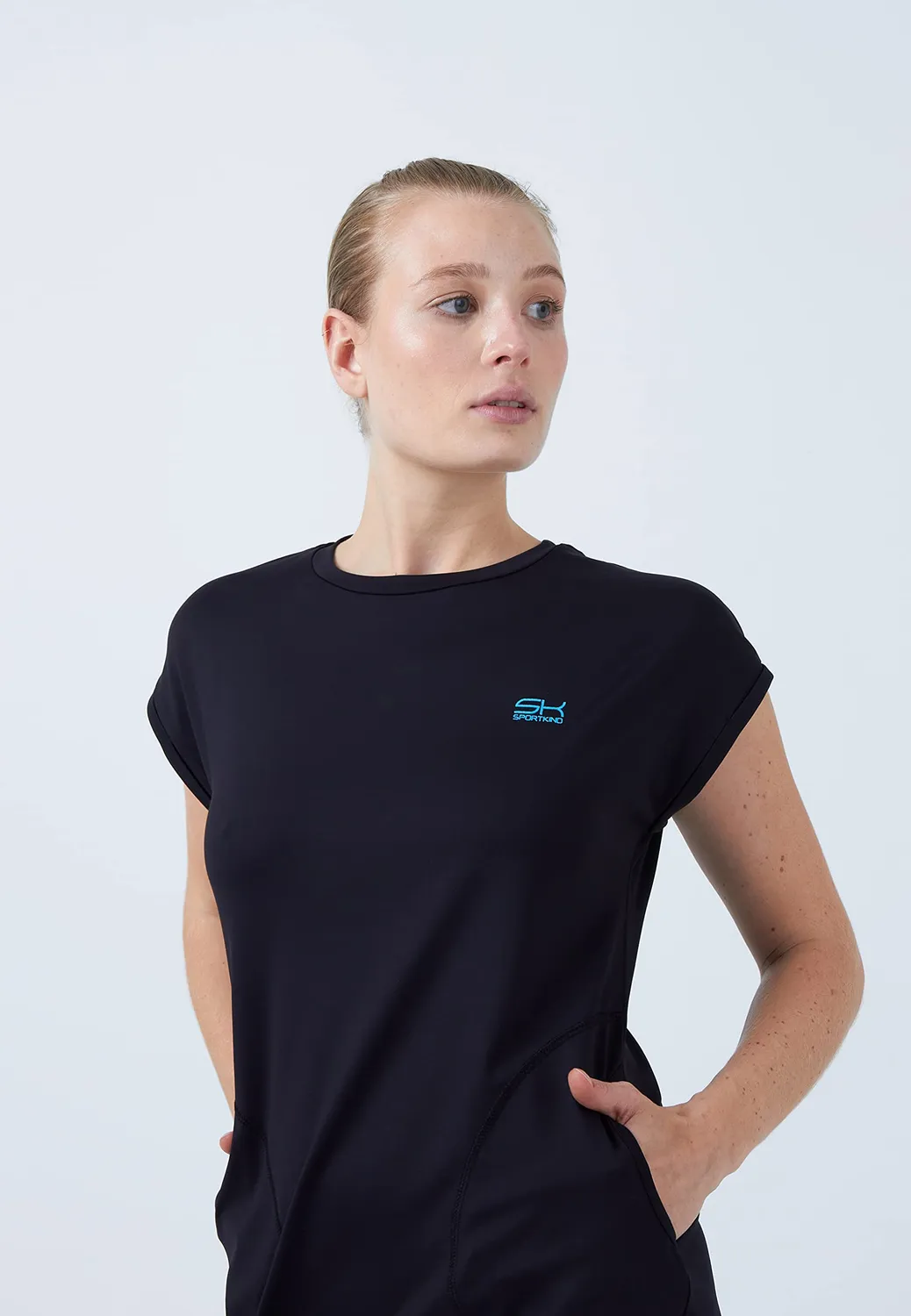 SPORTKIND Loose Fit Tenniskleid Kleid mit Taschen atmungsaktiv UV-Schutz