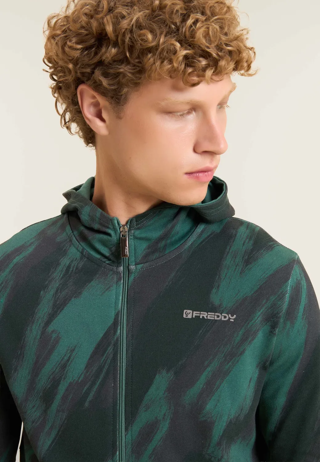 Freddy Allover Abstract Hoodie Schwarz MC34N