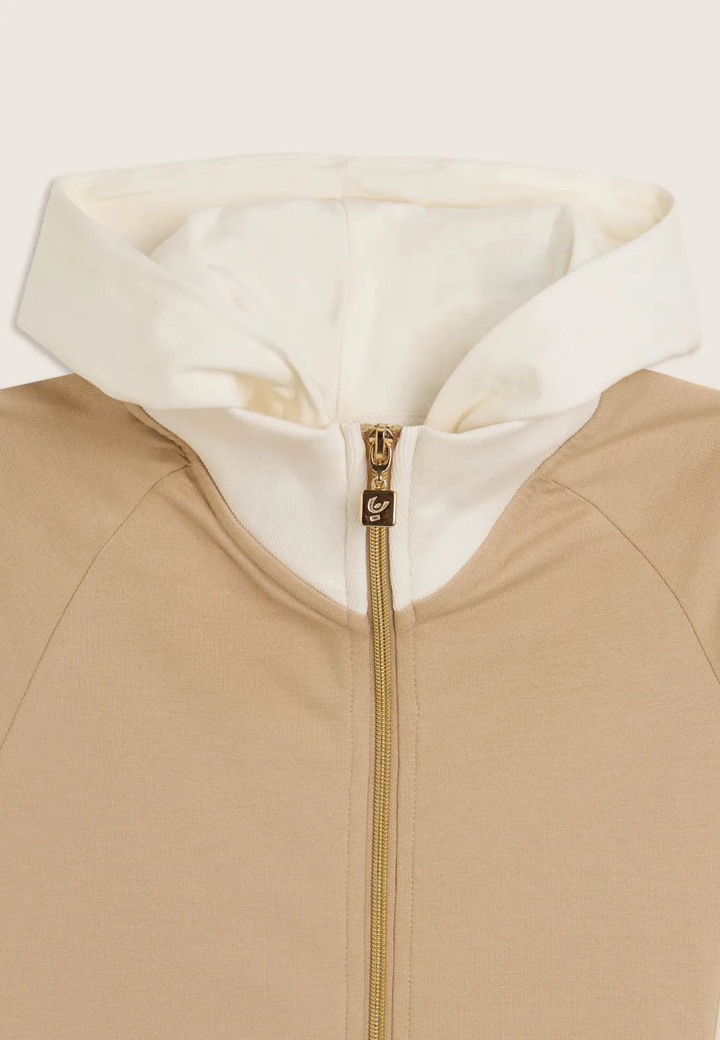 Freddy Junior Color Block Hoodie creme Reissverschluss
